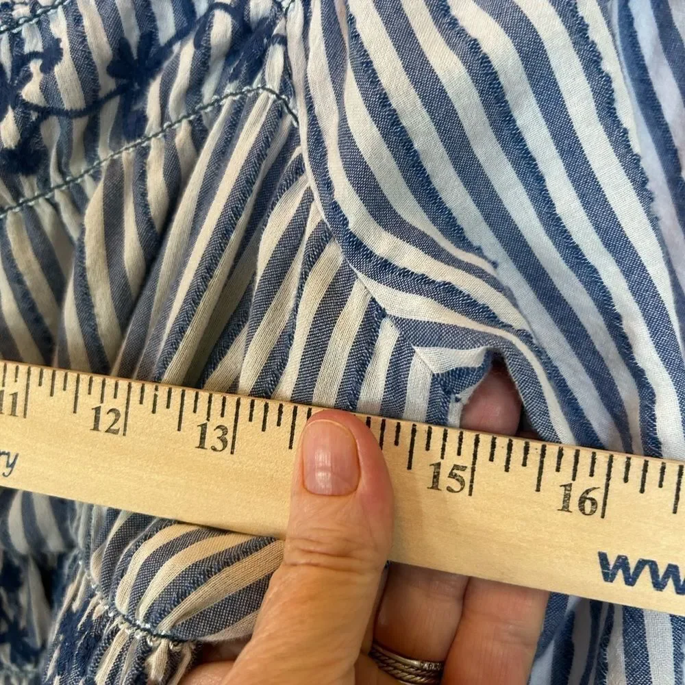 AE Peasant Stripe Puff Sleeve Mini Dress S - Picture 12 of 12